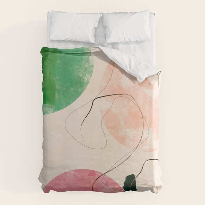 abstract organic shape pastel summer 3 Duvet Cover Gallery Image 6