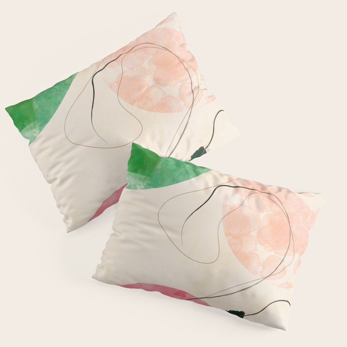 abstract organic shape pastel summer 3 Pillow Sham Gallery Image 1