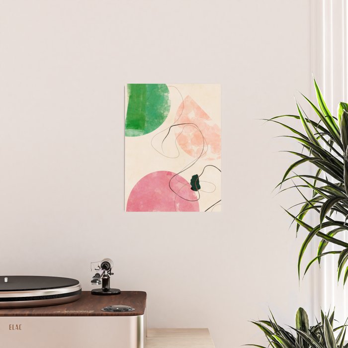 abstract organic shape pastel summer 3 Poster Gallery Image 2