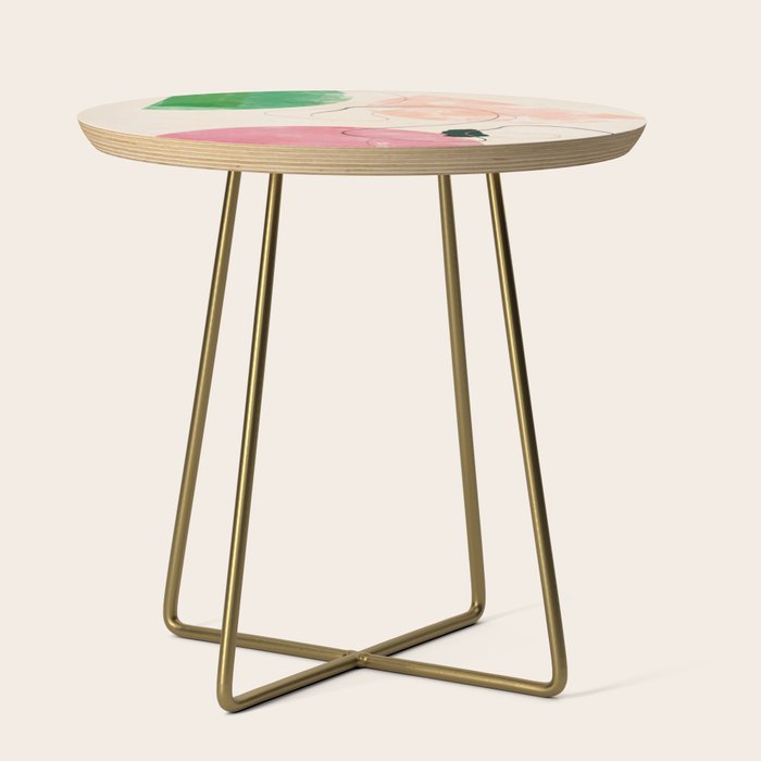 abstract organic shape pastel summer 3 Side Table Gallery Image 1