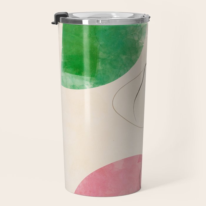 abstract organic shape pastel summer 3 Travel Mug Gallery Image 3