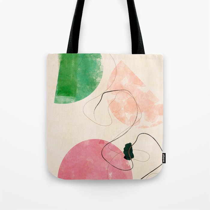 abstract organic shape pastel summer 3 Tote Bag Gallery Image 1