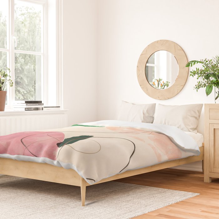 abstract organic shape pastel summer 3 Duvet Cover Gallery Image 2