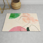 abstract organic shape pastel summer 3 Rug Gallery Image 1