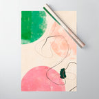 abstract organic shape pastel summer 3 Wrapping Paper Gallery Image 1