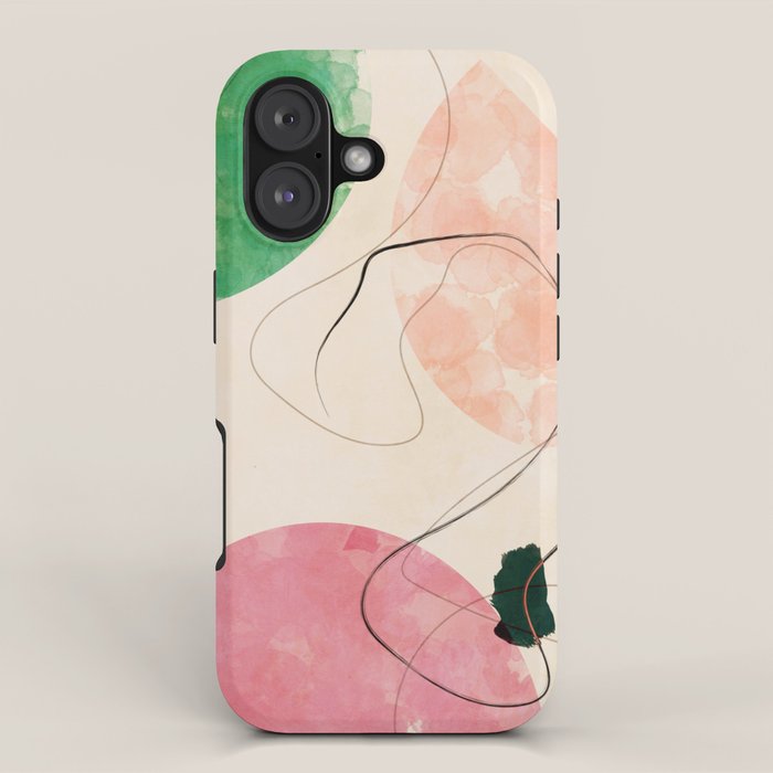 abstract organic shape pastel summer 3 iPhone Case Gallery Image 1
