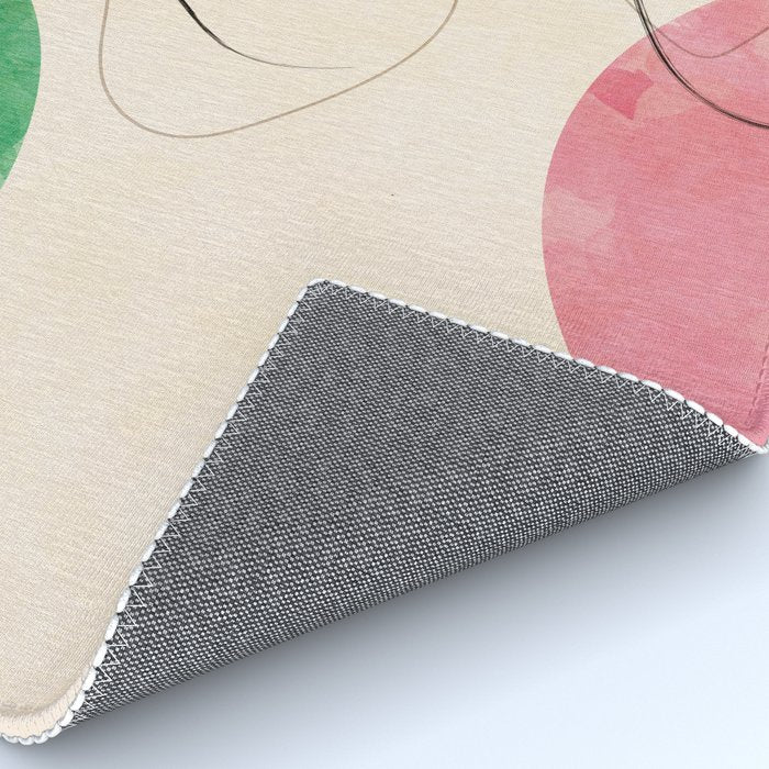 abstract organic shape pastel summer 3 Rug Gallery Image 4