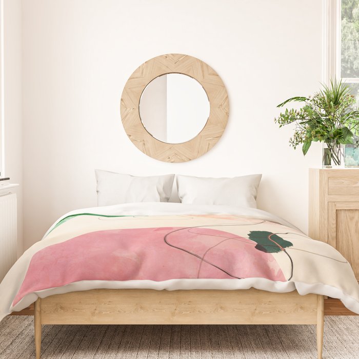 abstract organic shape pastel summer 3 Duvet Cover Gallery Image 3