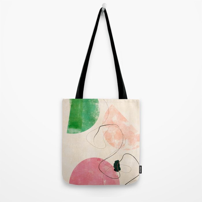 abstract organic shape pastel summer 3 Tote Bag Gallery Image 2