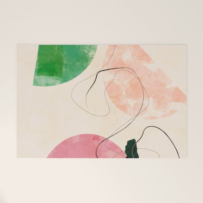 abstract organic shape pastel summer 3 Welcome Mat Gallery Image 1