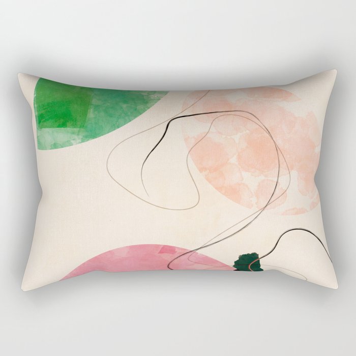 abstract organic shape pastel summer 3 Rectangular Pillow Gallery Image 1