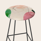 abstract organic shape pastel summer 3 Stool Gallery Image 2