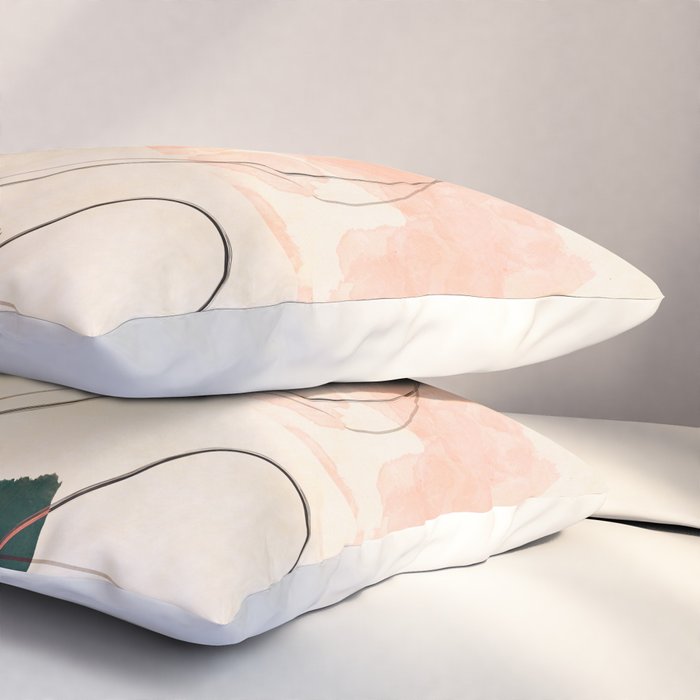 abstract organic shape pastel summer 3 Pillow Sham Gallery Image 3