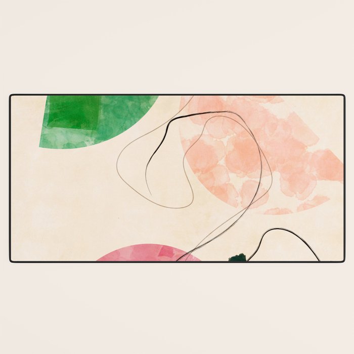 abstract organic shape pastel summer 3 Desk Mat Gallery Image 3
