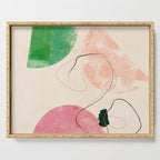 abstract organic shape pastel summer 3 Serving Tray Gallery Image 1