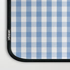 Classic Pale Blue Pastel Gingham Check Laptop Sleeve Gallery Image 3