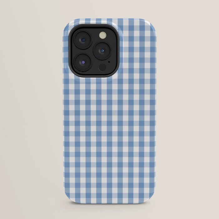 Classic Pale Blue Pastel Gingham Check iPhone Case Gallery Image 23