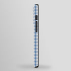 Classic Pale Blue Pastel Gingham Check iPhone Case Gallery Image 2