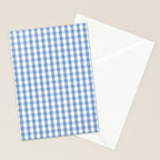 Classic Pale Blue Pastel Gingham Check Stationery Card Gallery Image 2