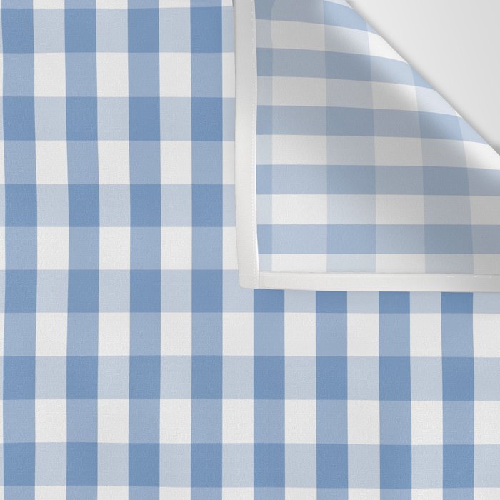 Classic Pale Blue Pastel Gingham Check Wall Tapestry Gallery Image 3