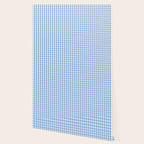 Classic Pale Blue Pastel Gingham Check Wallpaper Gallery Image 2