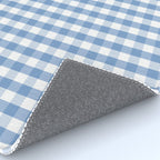 Classic Pale Blue Pastel Gingham Check Rug Gallery Image 4