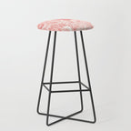 Beach treasures in coral red  Stool Gallery Image 1