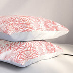 Beach treasures in coral red  Pillow Sham Gallery Image 3