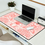 Beach treasures in coral red  Desk Mat Gallery Image 2