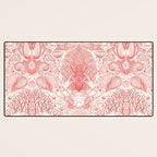Beach treasures in coral red  Desk Mat Gallery Image 3