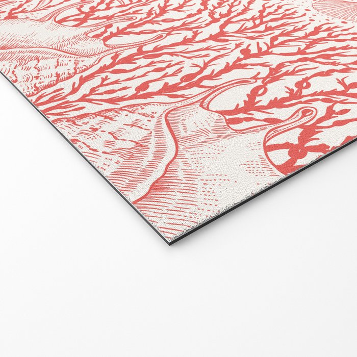 Beach treasures in coral red  Welcome Mat Gallery Image 2