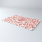 Beach treasures in coral red  Rug Gallery Image 3