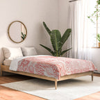 Beach treasures in coral red  Comforter Gallery Image 2