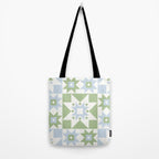 Quilt Shapes - Green and Blue Tote Bag Gallery Image 2