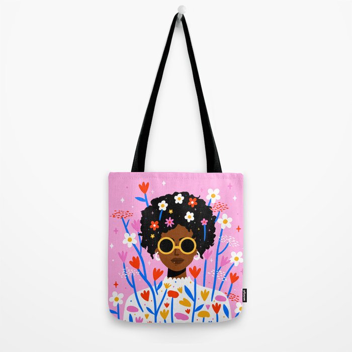 Bloom Where You Are Planted Pink Tote Bag Gallery Image 2