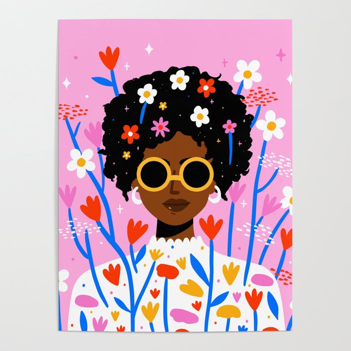 Bloom Where You Are Planted Pink Poster Gallery Image 1