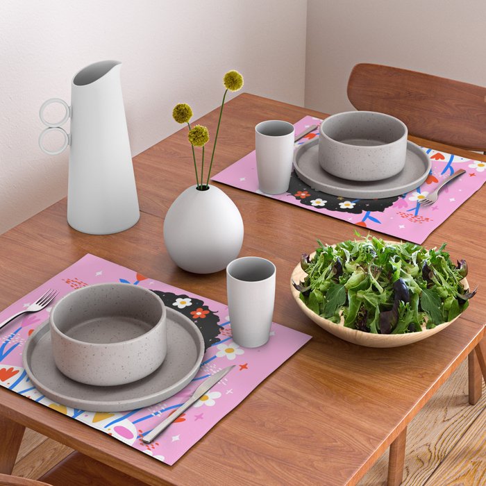 Bloom Where You Are Planted Pink Placemat Gallery Image 2
