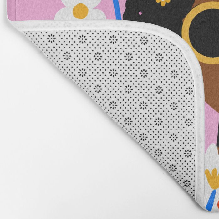 Bloom Where You Are Planted Pink Bath Mat Gallery Image 2