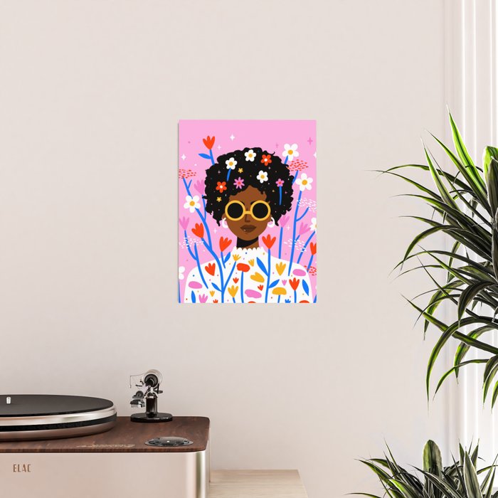 Bloom Where You Are Planted Pink Poster Gallery Image 2