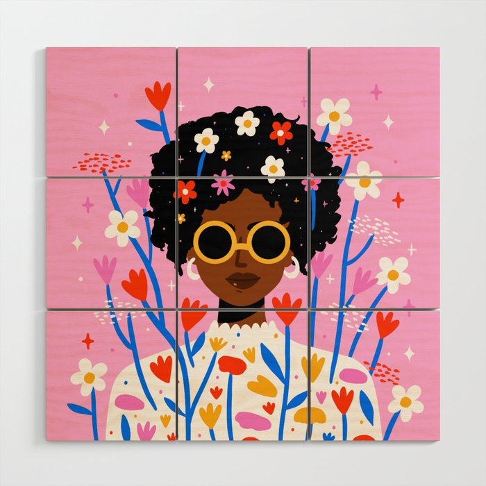 Bloom Where You Are Planted Pink Wood Wall Art Gallery Image 1