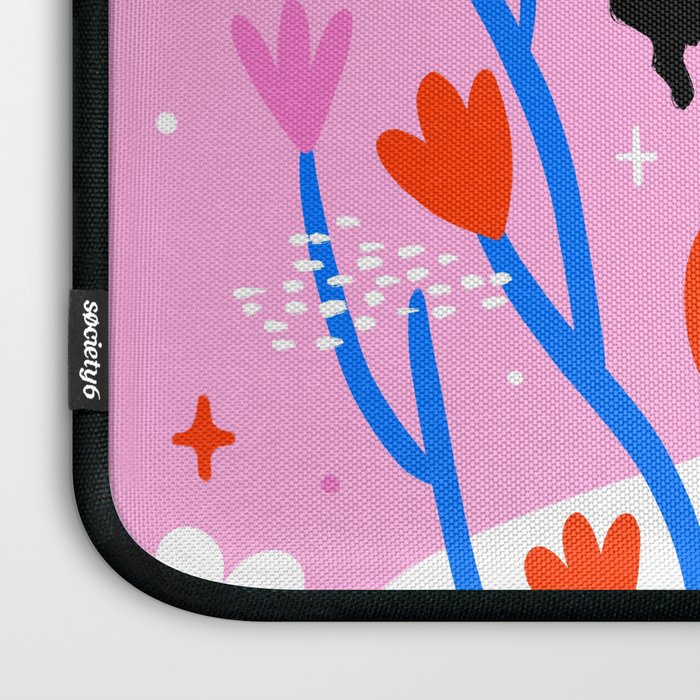 Bloom Where You Are Planted Pink Laptop Sleeve Gallery Image 3