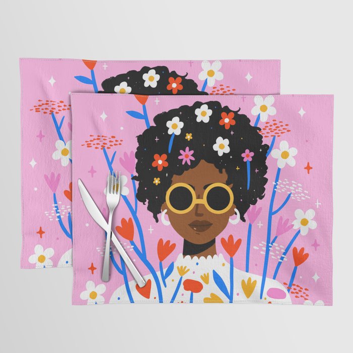 Bloom Where You Are Planted Pink Placemat Gallery Image 1