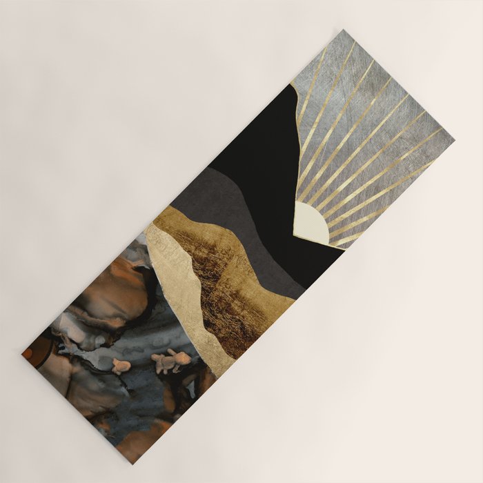 Copper and Gold Mountains Yoga Mat Gallery Image 1