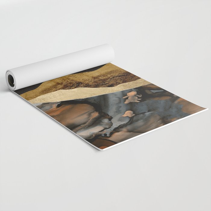 Copper and Gold Mountains Yoga Mat Gallery Image 2