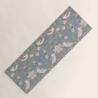 William Morris Strawberry Thief Slate Blue Vintage Pattern Yoga Mat Gallery Image 1