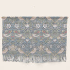 William Morris Strawberry Thief Slate Blue Vintage Pattern Wall Hanging Gallery Image 1