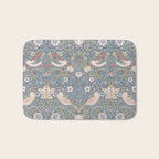 William Morris Strawberry Thief Slate Blue Vintage Pattern Bath Mat Gallery Image 1