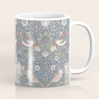 William Morris Strawberry Thief Slate Blue Vintage Pattern Coffee Mug Gallery Image 1