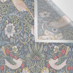 William Morris Strawberry Thief Slate Blue Vintage Pattern Wall Tapestry Gallery Image 3