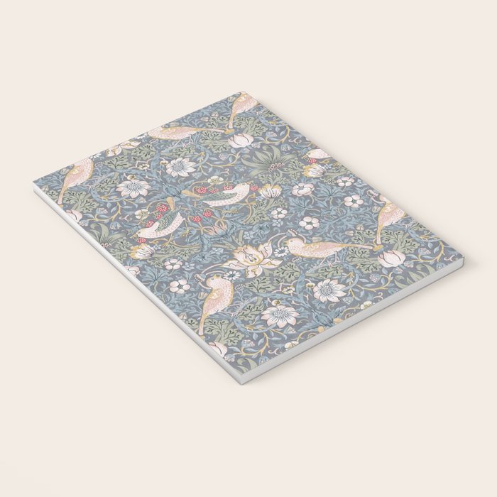 William Morris Strawberry Thief Slate Blue Vintage Pattern Notebook Gallery Image 3